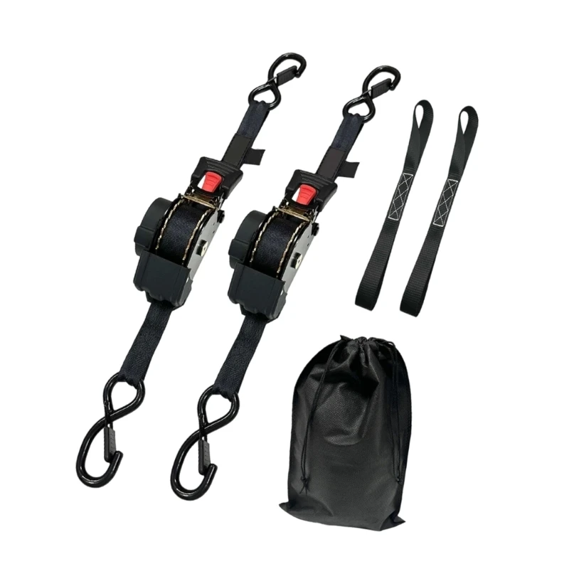 

Quick Release Automatic Retracting Motorcycle Straps Retractable Cargo Straps For Rough Terrain Riding R6FB