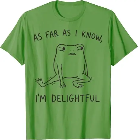Soweit ich weiß, bin ich ein entzückender Frosch – Sarkastisches Humor-T-Shirt, Y2k-Persönlichkeits-Witz-T-Shirt, unbeholfener Frosch, ästhetische Kleidung, Geschenk – Detail 11