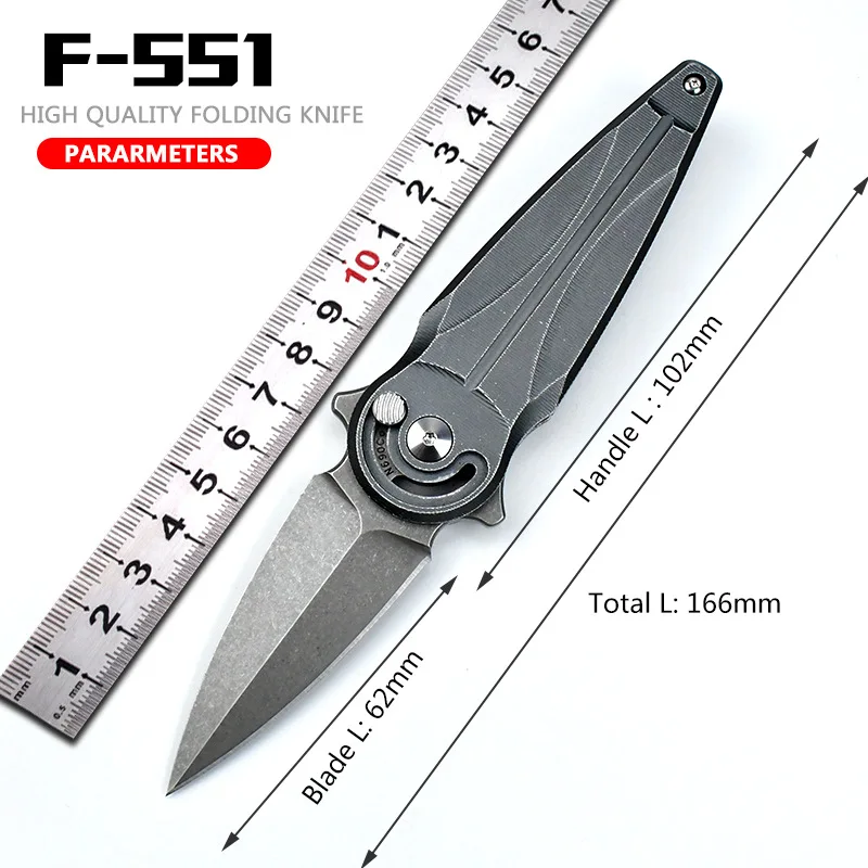 Cicada - Mini Steel Pocket Knife with N690 Aluminum Handle, Practical Emergency Rescue Tool, Sharp Fruit Knife