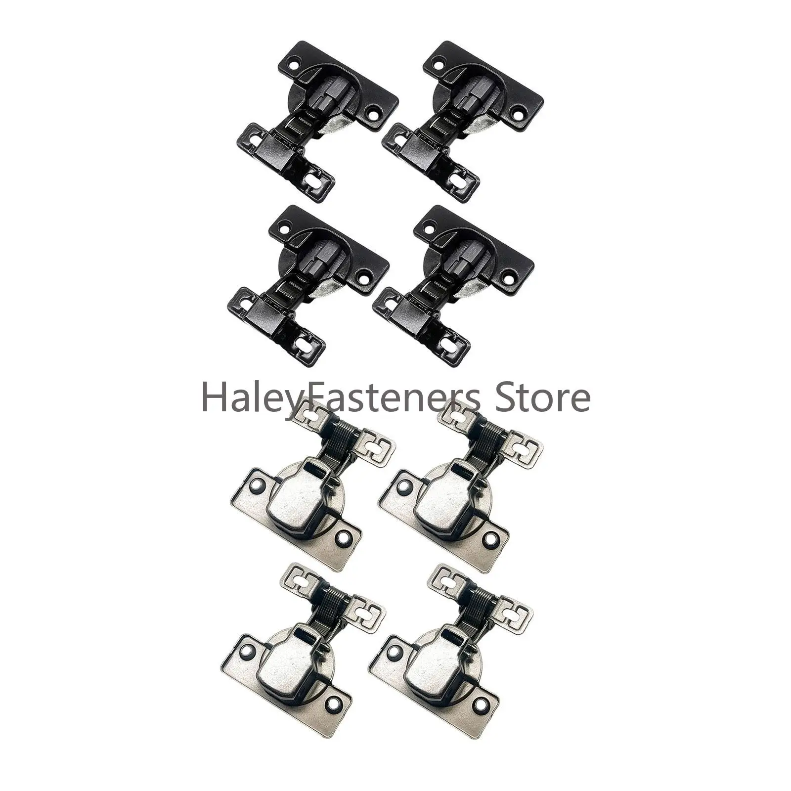 4x Self Closing Door Hinges Carbon Steel ,Furniture Hardware, Easy to Install, Rust Resistant Cabinet Hinges Cupboard Hinges