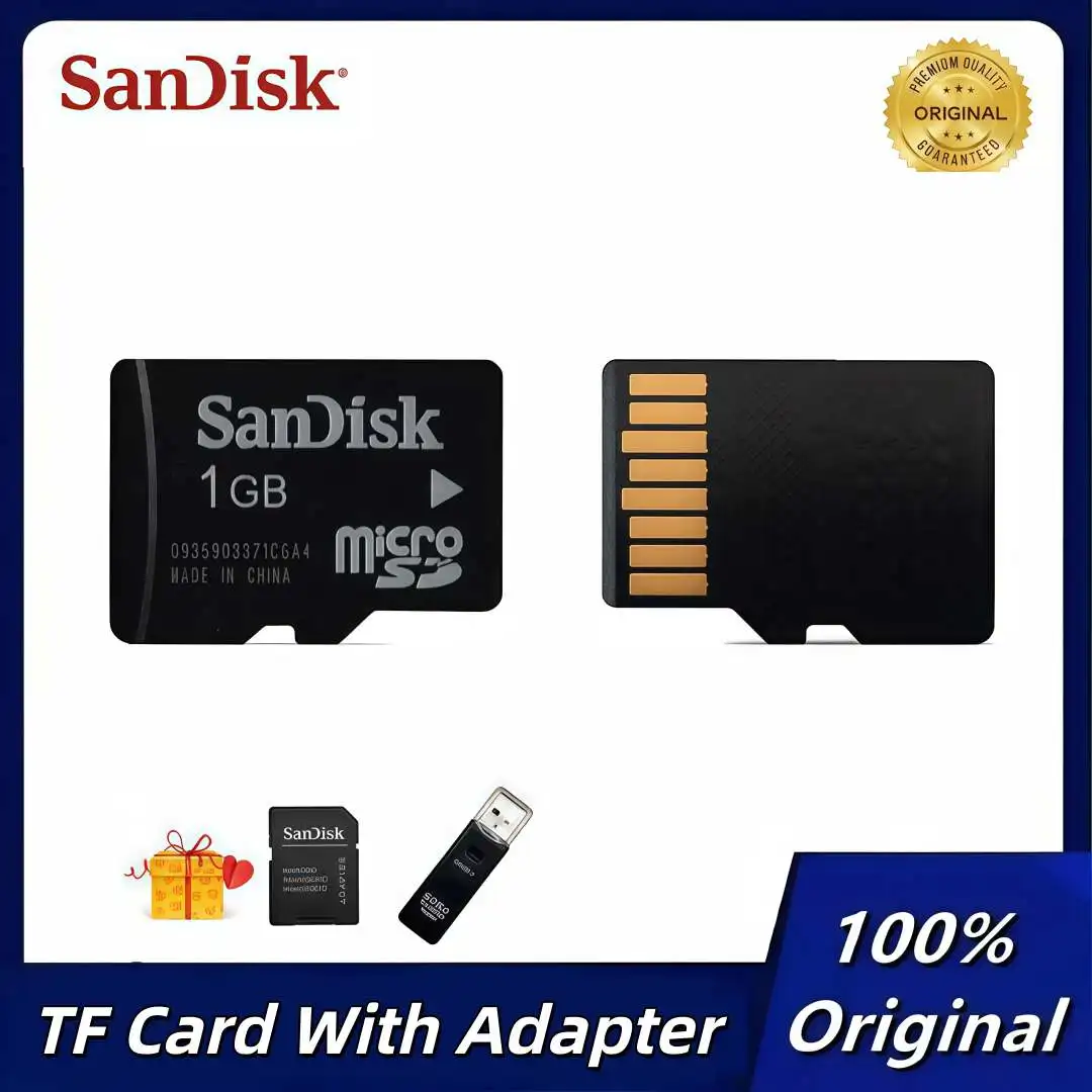 

Оригинальная TF-карта SanDisk 1 ГБ, микро-карта памяти с адаптером для карты, карта памяти для детской камеры, карта памяти 1 ГБ SD-карты