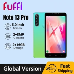 FUFFI-Note 13 Pro,Mobile phone,5.0 inch,16GB ROM,2GB RAM,Smartphone Android,Dual SIM,2+8MP,Google Play Store,Cellphones