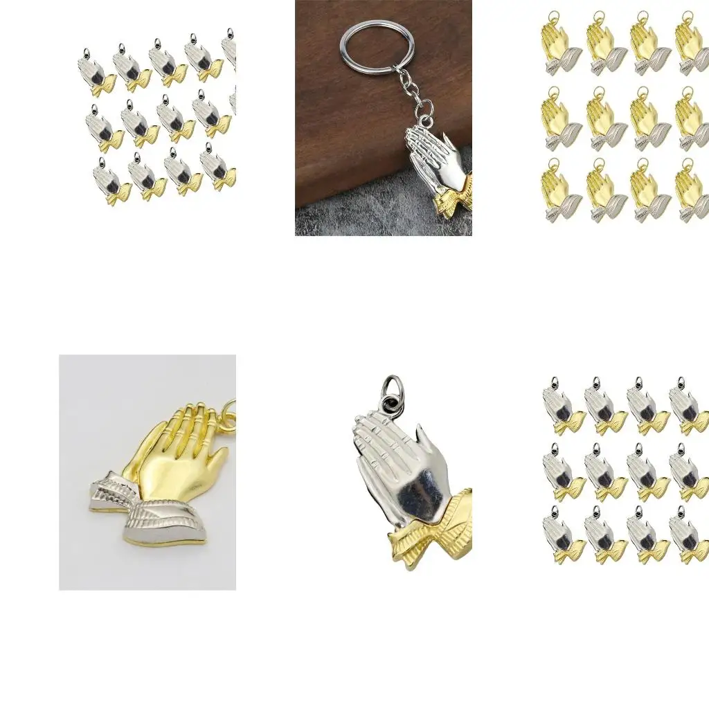  Durability Zinc Alloy Praying Hand Keychains Suitable for Family Especially Faith Seeker Enthusiasts Religious Decors