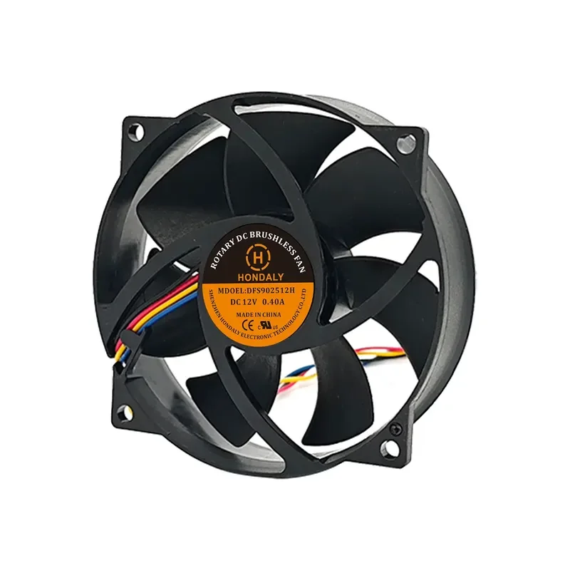 for HONDALY DFS902512H 12V 0.40A 4-Wire High Speed Cooling Fan Full Round 9025
