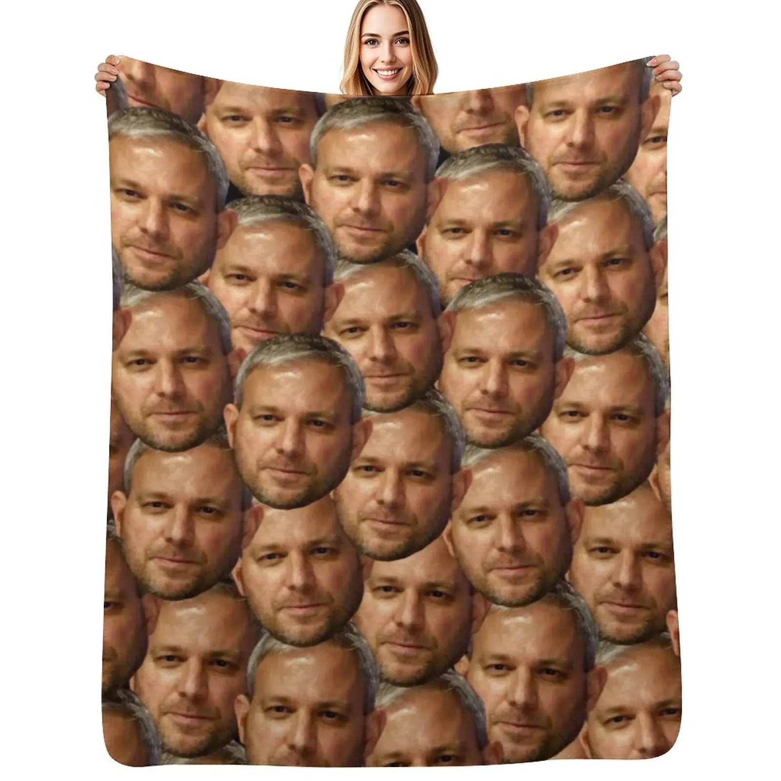 brett sutton heads Throw Blanket Bed Fashionable Plaid funny gift Hair bed plaid anime Blankets