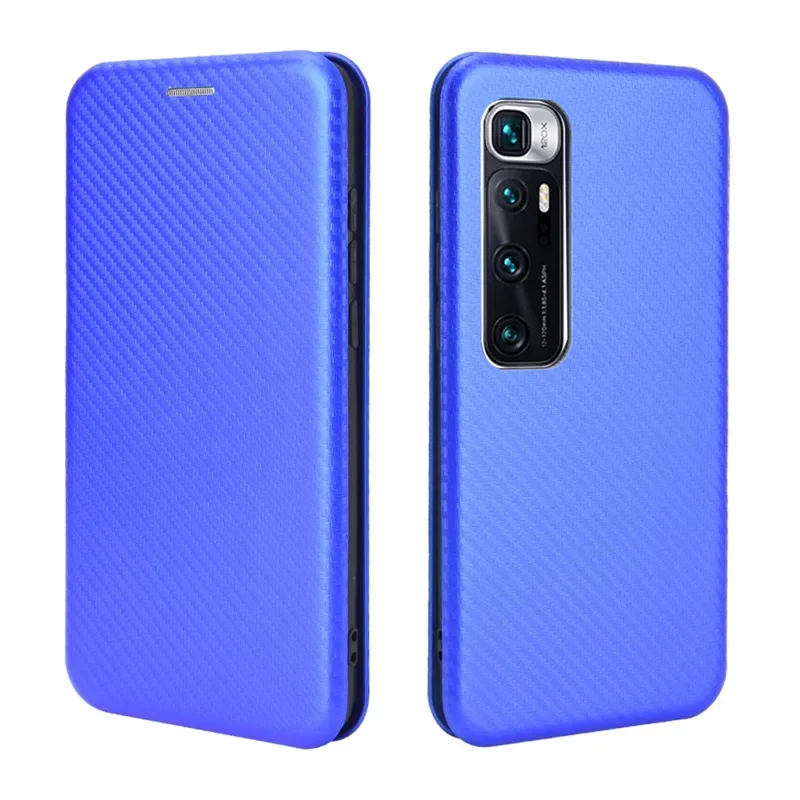 Voor Xiaomi 10/10 Ultra Case Koolstofvezel Flip Leer Zakelijk Magneet Standhouder Kaartsleuf Schokbestendige hoes
