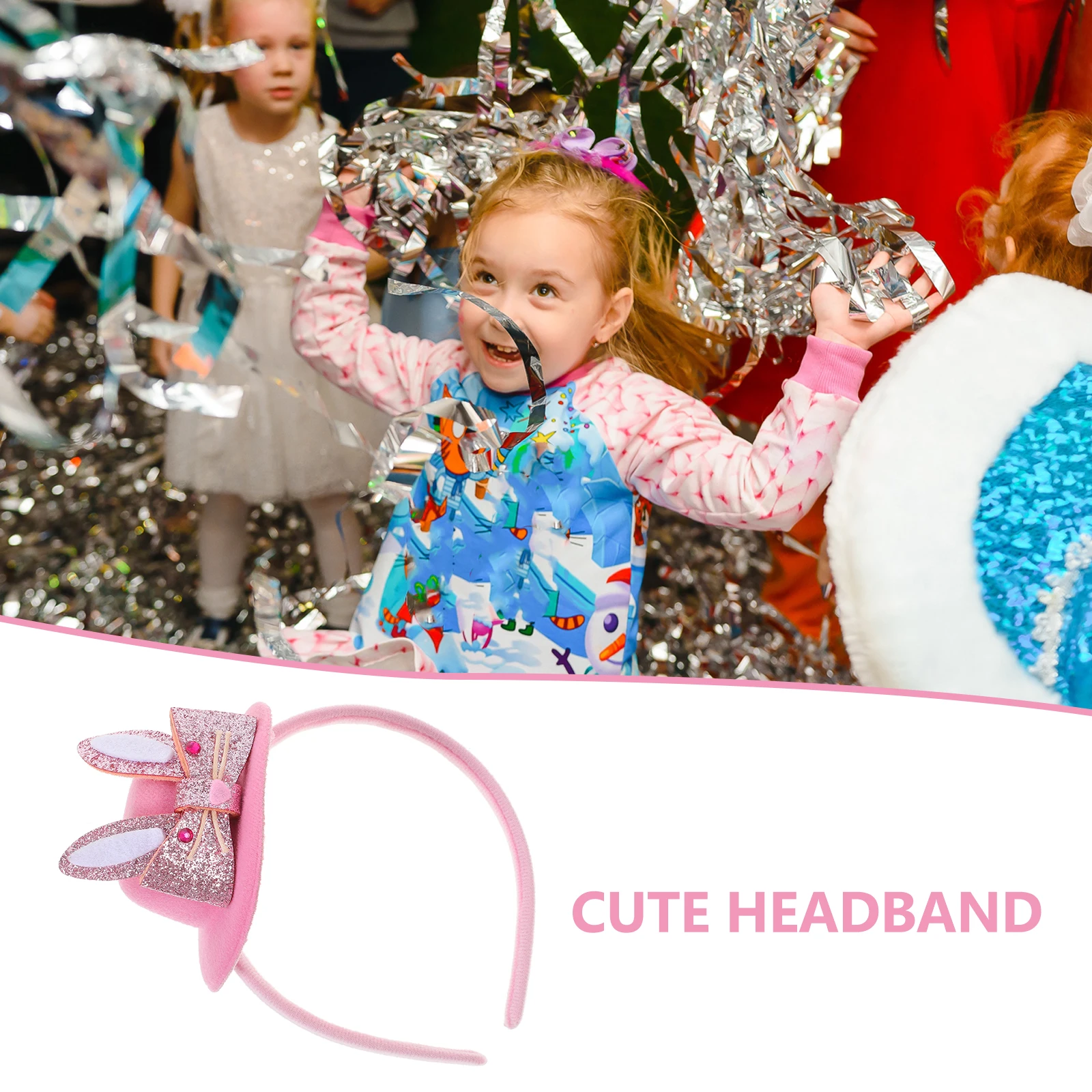 

Makeup Costume Props Bunny Headband Baby Rabbit Glowing Ears Felt Rabbits Decoration Amusement