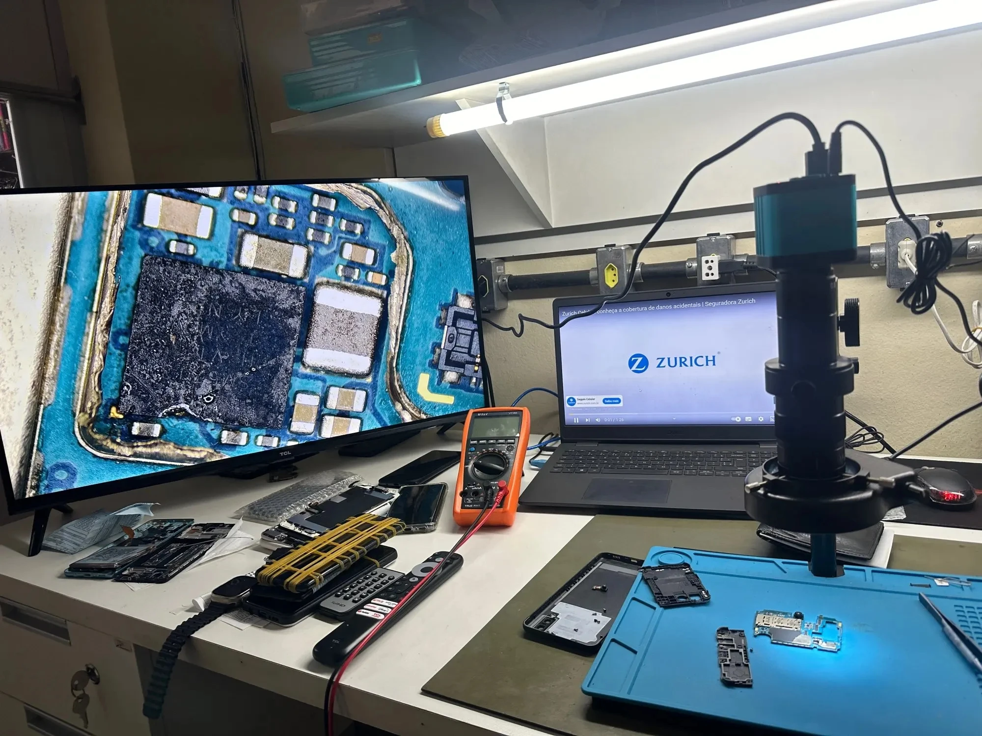 YIZHAN 4K 1080P HD Electronic Microscope HDMI 60PFS USB Microscope Camera Industrial Video Digital Microscope For PCB Soldering
