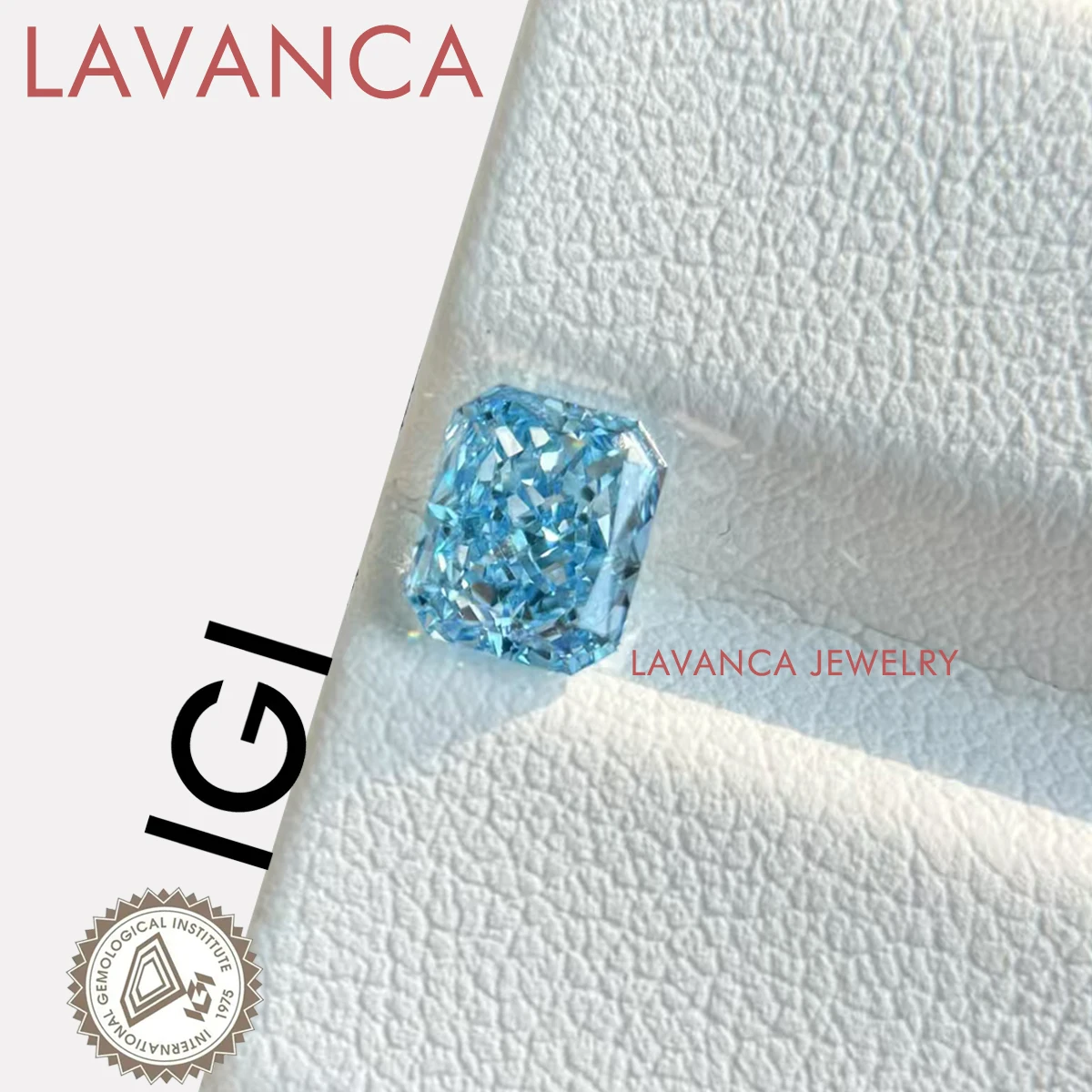 CVD/HPHT Blue Radiant Cut Lab Grown Diamonds Fancy Vivid Blue IGI Certified Diamond 0.5-4.0carat Lab Synthetic Stone For Jewelry