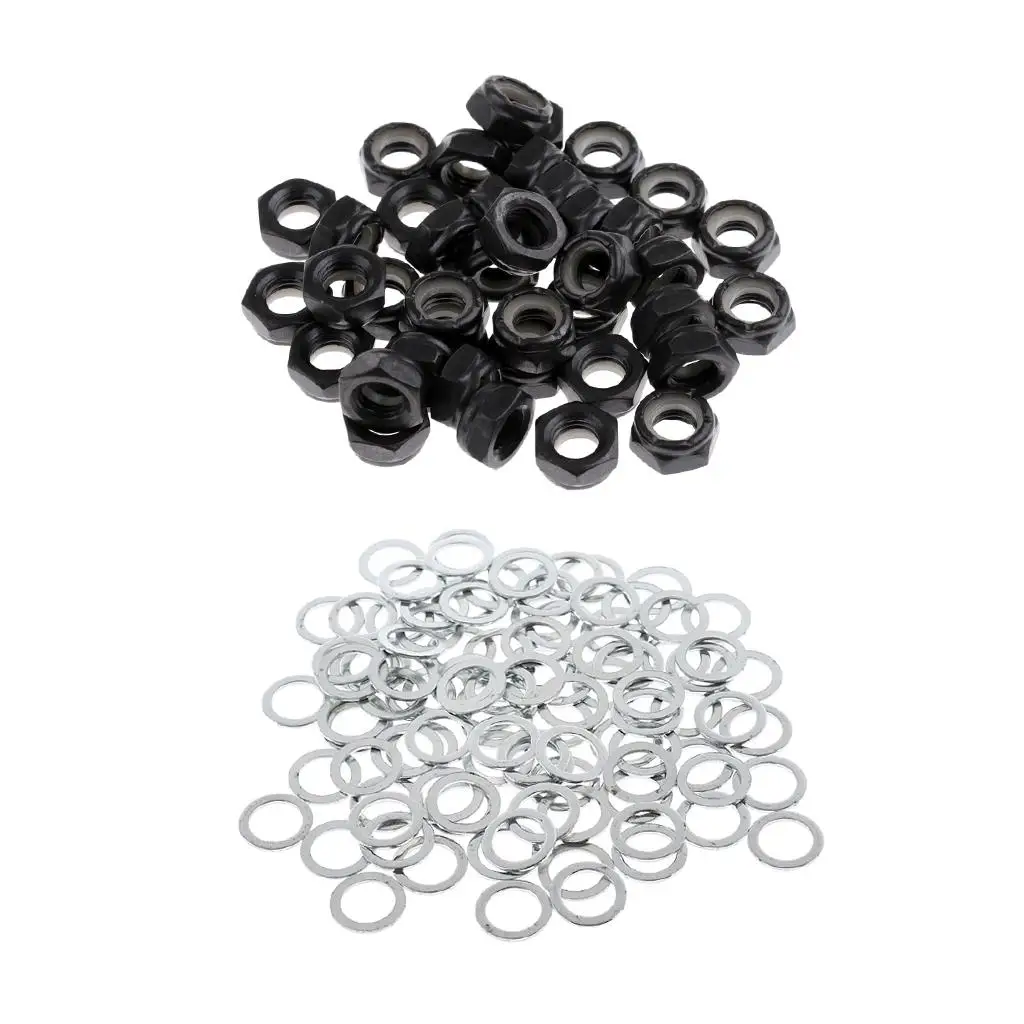 40pcs 9mm Axle Mounting 100pcs Washers for Skateboard Longboard Truck