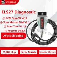 ELS27 FORScan PIC24HJ128GP+FT232RL Chip ELS27 V2.3.8 Works ELM327&J2534 ELS27 For Fo-rd/Ma-zda/Lin-coln/Mer-cury Diagnostic Tool