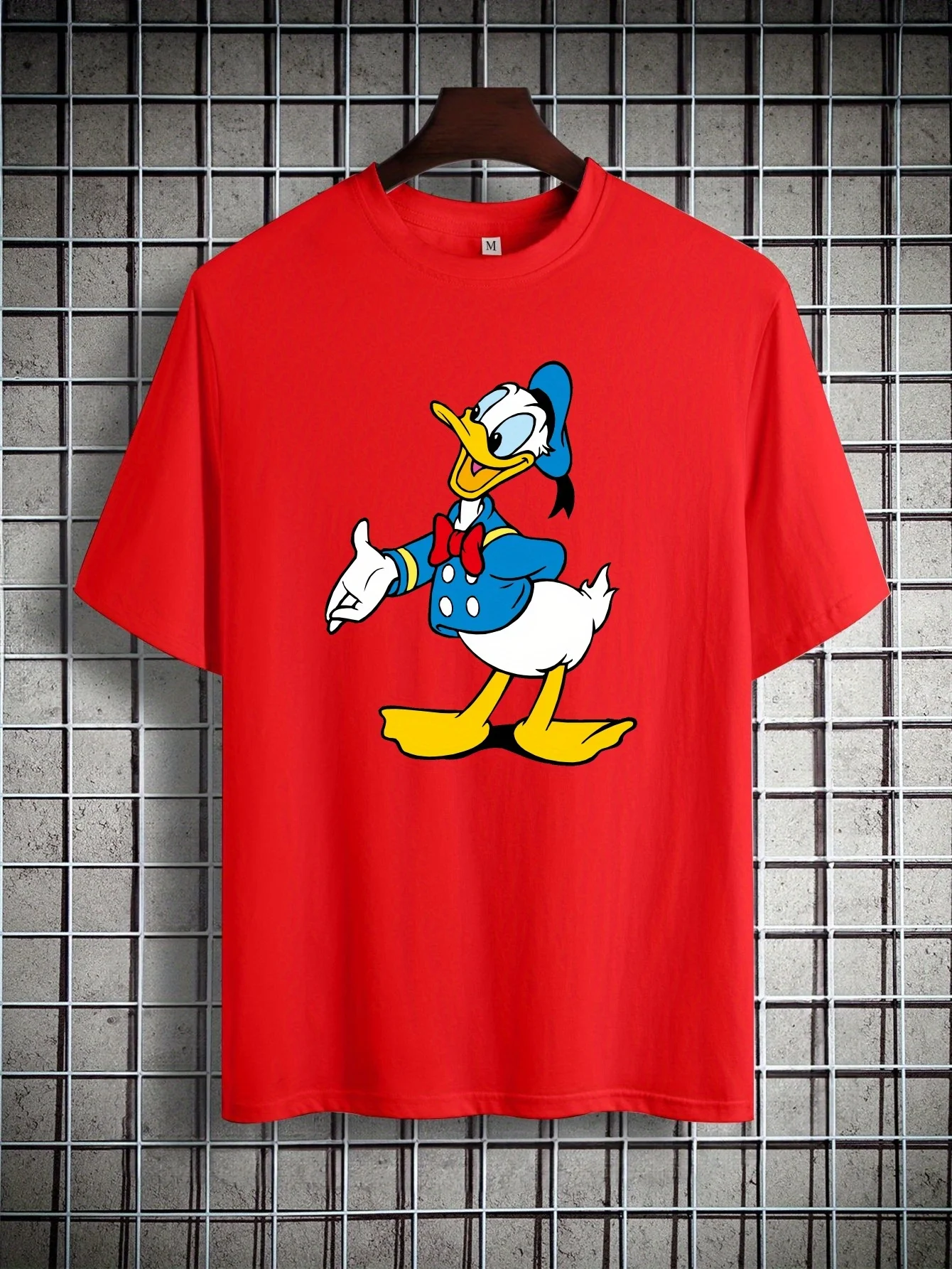 Disney T-Shirts Classic Donald Duck Printed Men\'s Casual T-shirt Cool Fitting Bottoming Versatile Spring Summer Tops Clothes