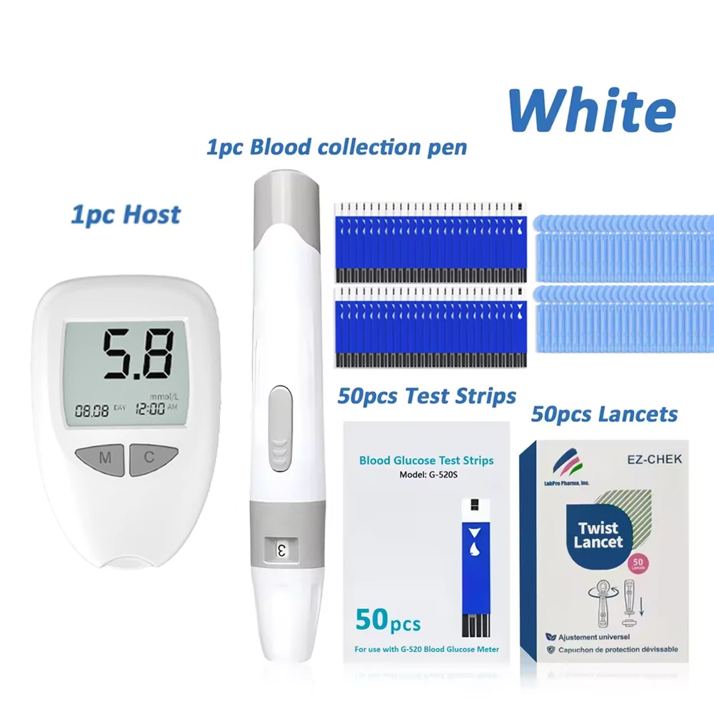 

Medical Blood Glucose Meter 5S Result 0.7μL Sample Diabetes Testing Kit 50pcs Test Strips Lancets Glucometer Blood Sugar Testing