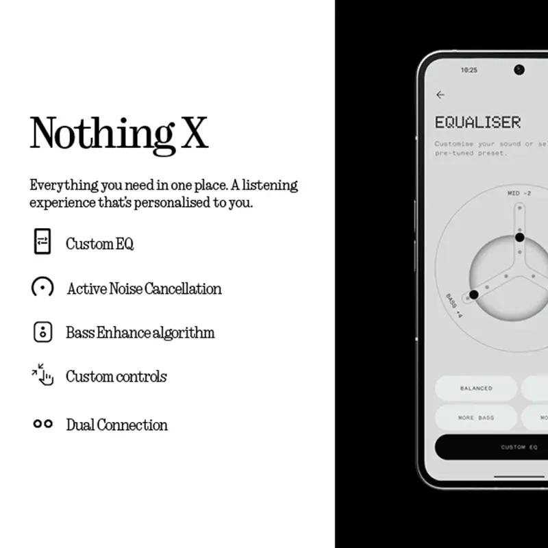 الإصدار العالمي Nothing Ear (a) سماعة بلوتوث  45dB إلغاء الضوضاء النشط ANC ديناميكي 42.5 ساعة استماع تصميم عصري - 6