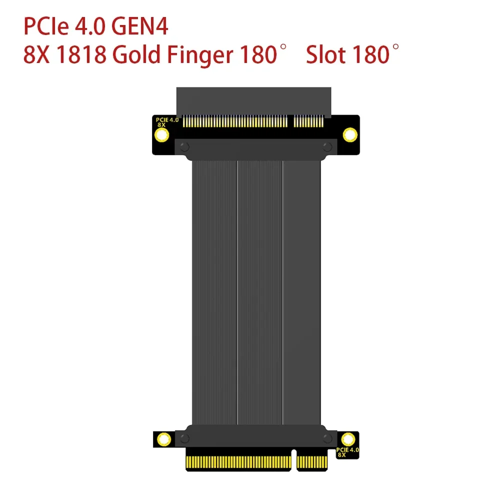 Imagem -05 - Pcie 4.0 Cabo de Extensão 8x Gen4 Pci-e x8 Riser para Placa Gráfica Placa de Rede Solid State Drive Ssd Servidor pc Adaptador Mainboard