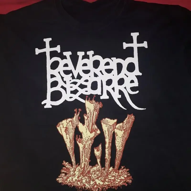 Reverend Bizarre Band T-shirt Black Cotton UNisex Tee HE408