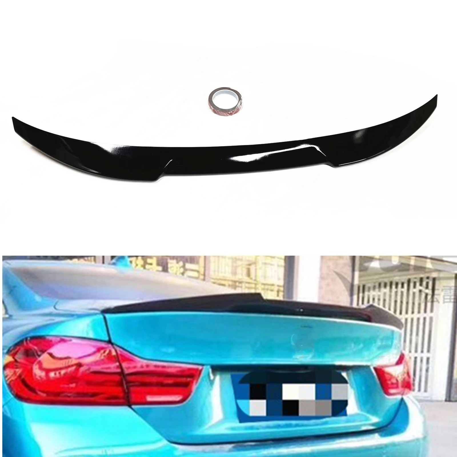 

M4 Style Rear Spoiler Wing For BMW F32 4 Series 428i 430i Coupe 2014-2020 2 Door Gloss Black Car Decklid Flap Trunk Splitter Lip