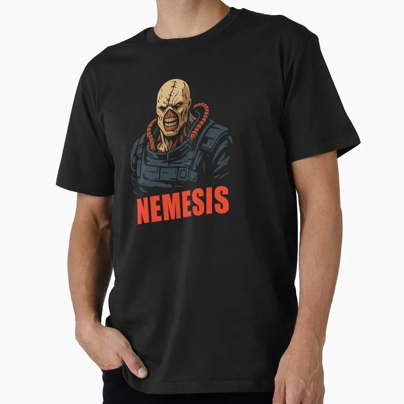 Vintage Resident Evil Nemesis T‑Shirt Biohazard Survival Horror Game Graphic Print Unisex Tee Retro Dark Gamer Streetwear Tops