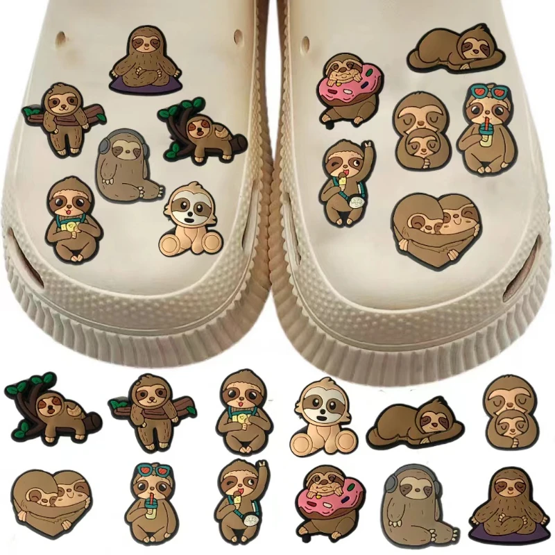 

Cute Sloth Cartoon Shoe Charms Set For Clog Sandals Kawaii Diy Accessories Animal Shoe Accessories For Adult Birthday Party Gift