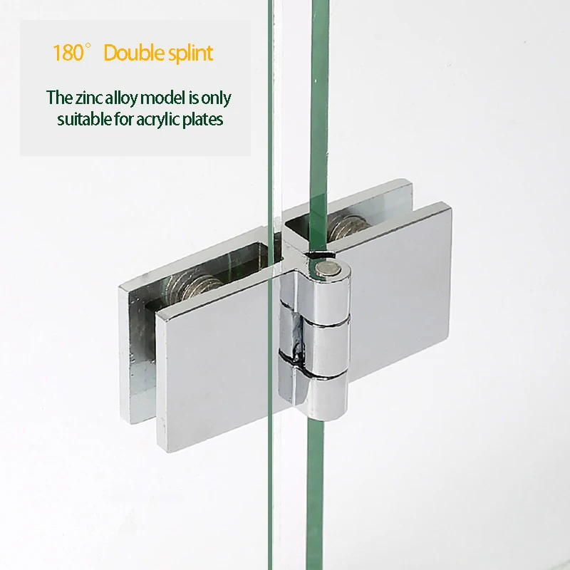 1pcs hinged zinc alloy hinge window connecting furniture folding cabinet 0°90°180° plywood glass without drilling