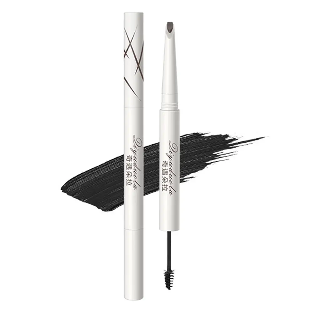 3Colors ブラック ダブルエンド アイブロウ ペンシルは自然に防水性があり、汗に強く、汚れにくいので、あらゆる肌の色に適しています。