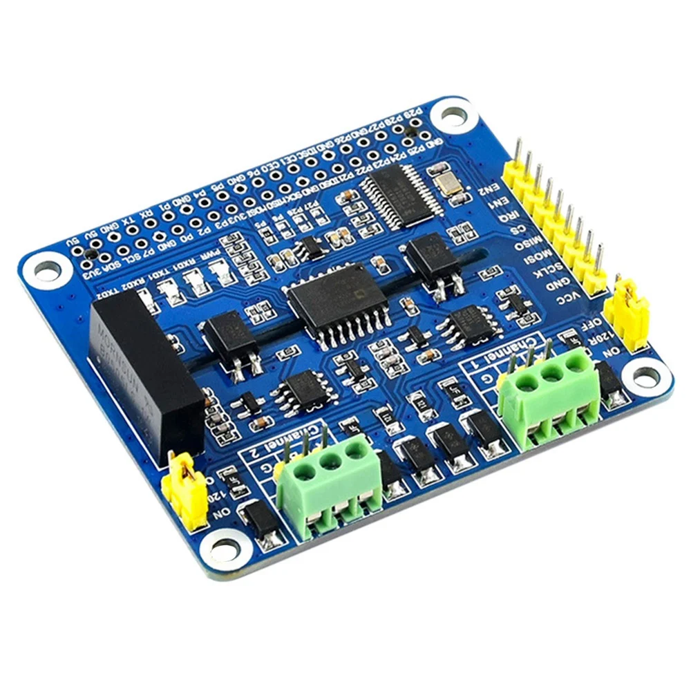 Wave share Dual-Channel-isoliertes RS485-Erweiterungsplatinenmodul für Himbeer-Pi 40-Pin-GPIO-Onboard sc16is752/sp3485