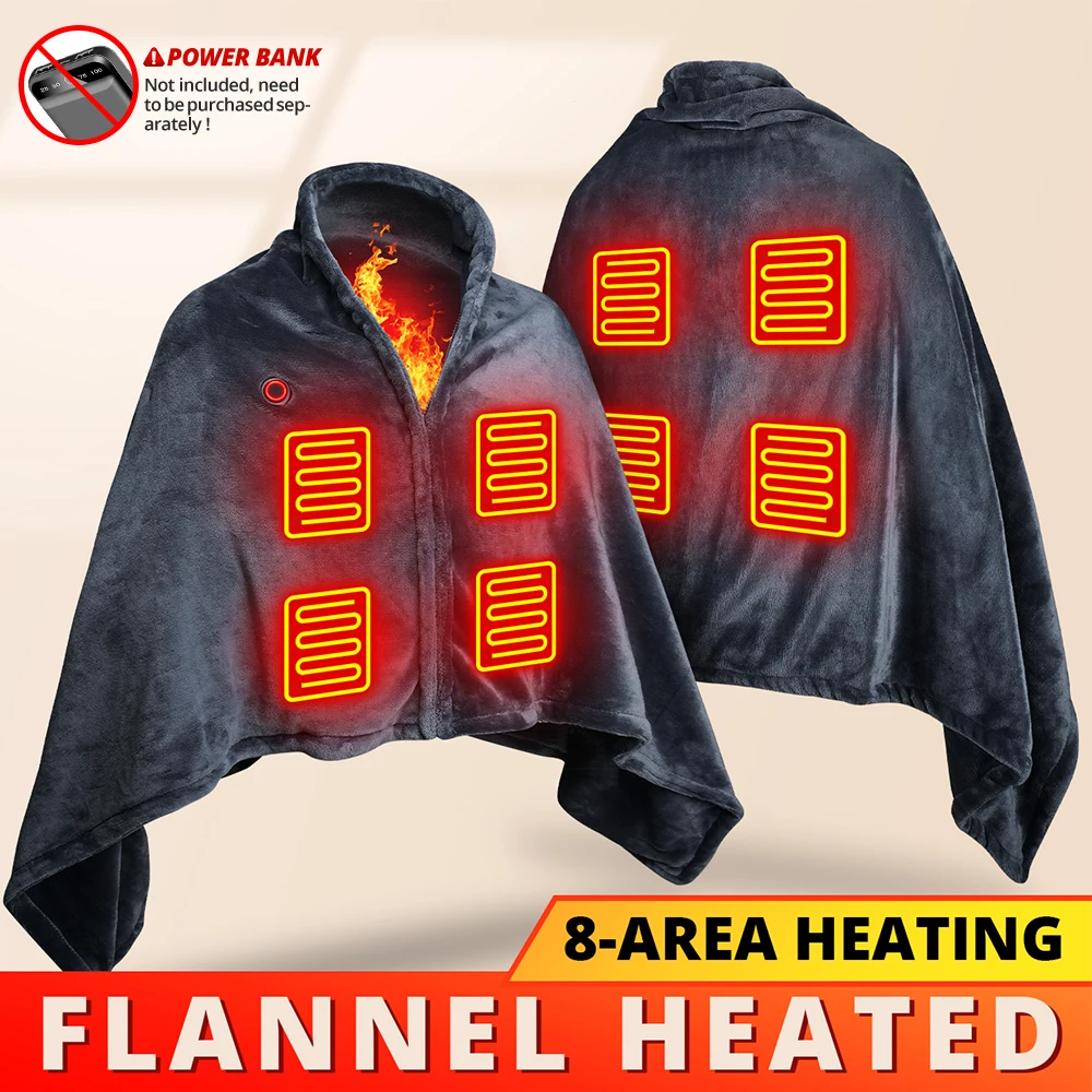 

Outdoor Fast Heating Leg Blanket Winter Warm Shawl Heating Warm Shawl Blanket Covering Suitable For Home Office