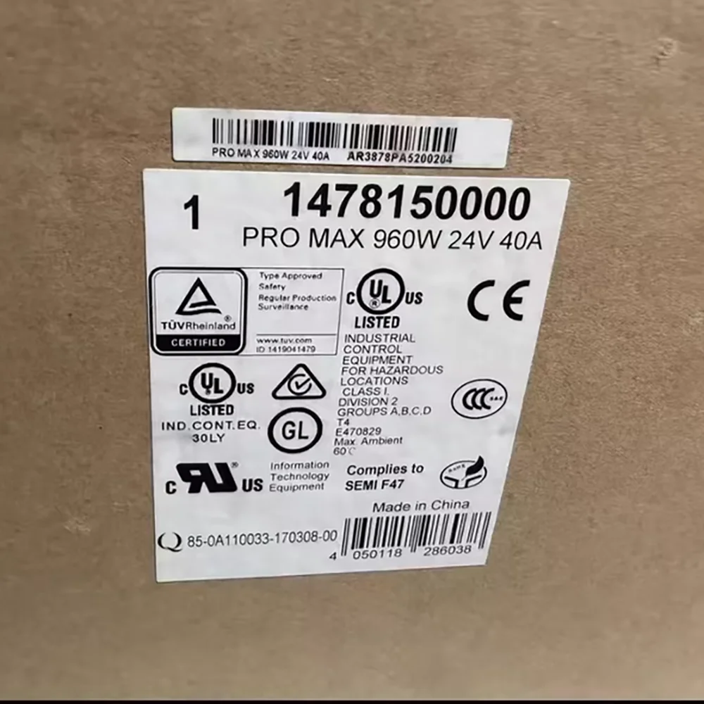 

1478150000 PRO MAX 960W 24V 40A Рельсовый импульсный источник питания, однофазный, 100% протестирован перед отправкой