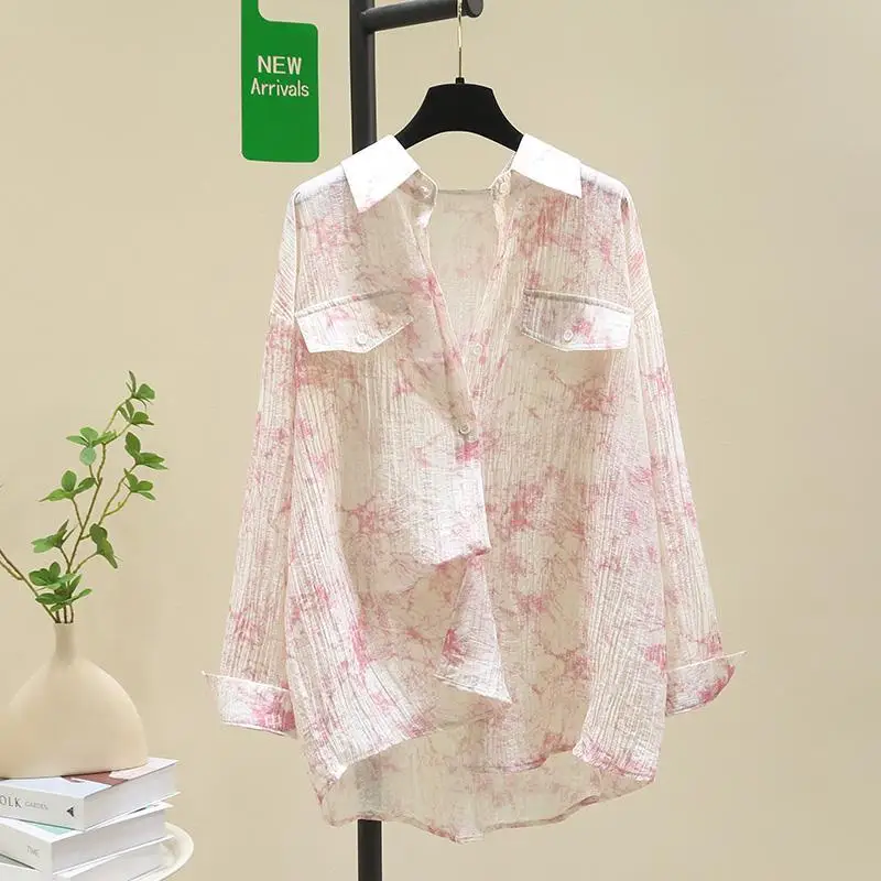 

Весенне-осенняя новая универсальная солнцезащитная рубашка Tie Dye, женская летняя солнцезащитная одежда, легкий кардиган, пальто, топ