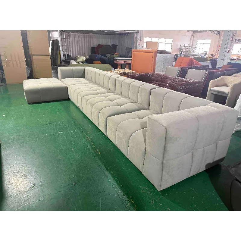 【Best-selling】Nordic Modern Modular Living Rom Sofas Set Light Fabric Dario Modular Sofa Design Living Room Convertible