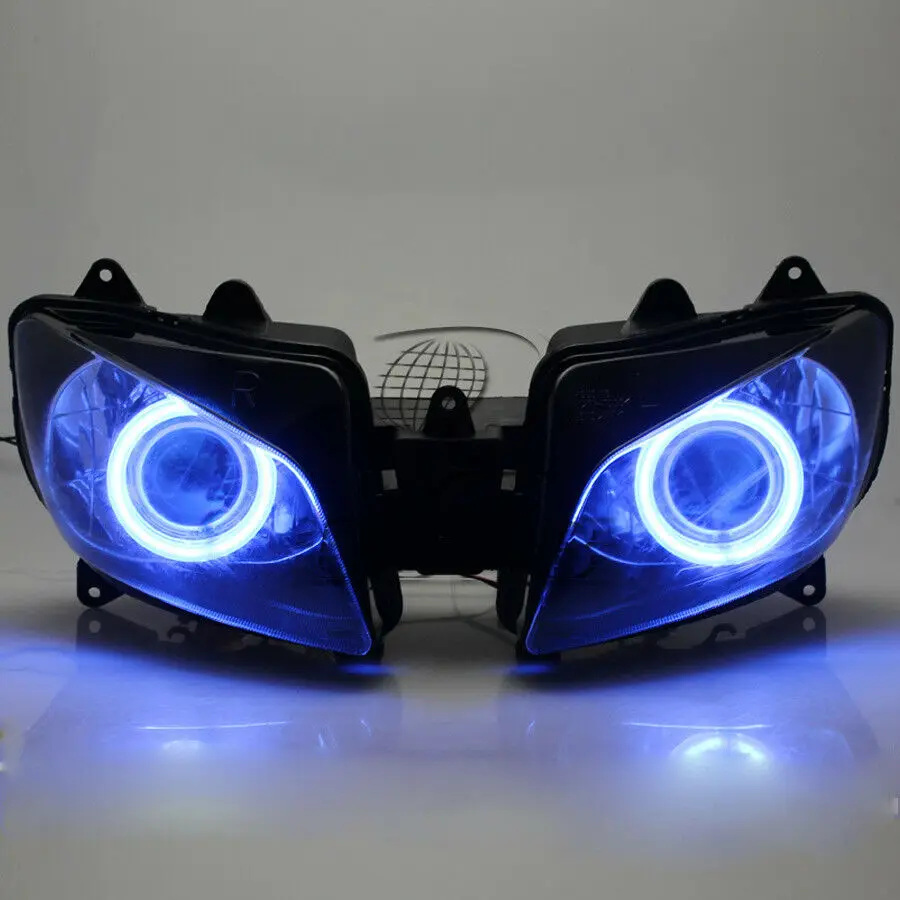 

Mototcycle Headlight Headlamp Custom Angel Eyes LED Head Light For Yamaha YZF R1 YZF-R1 2000-2001 Head Lamp Headlight Assembly