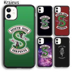 Krajews TV Riverdale Southside Serpents Soft Phone Case For iPhone 16 15 SE2020 14 6 7 8 plus 11 12 13 pro max coque Fundas
