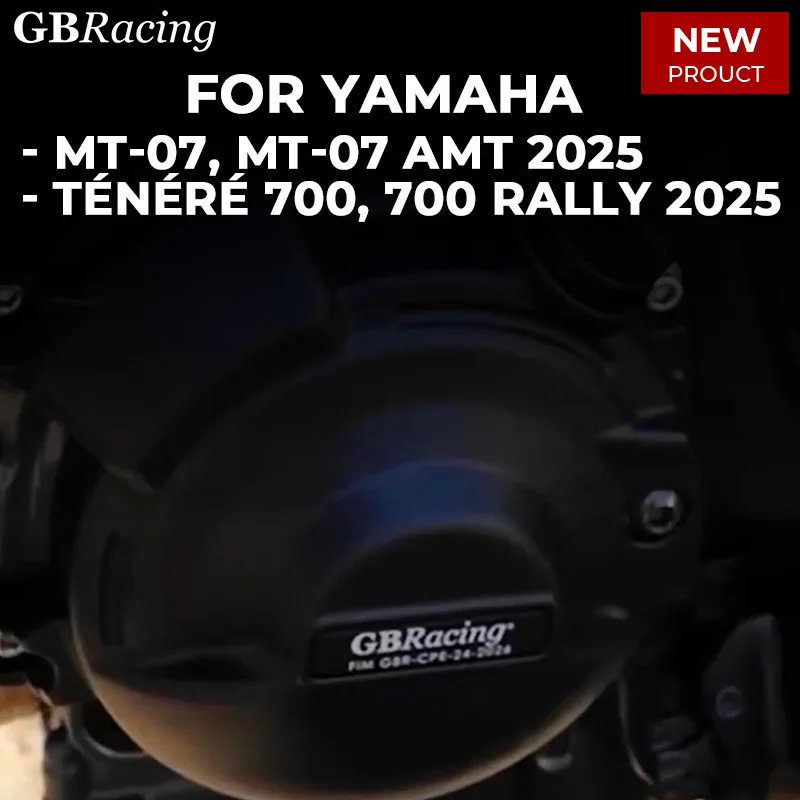

GBRacing Secondary Engine Cover SET + Clutch Cover For YAMAHA MT-07/MT-07 AMT/Ténéré 700/700 Rally 2025