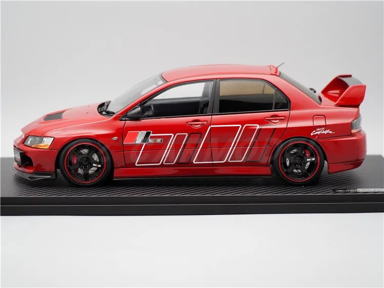 IG 1:18 Lancer Evolution EVO IX MR CT9A Red JDM Simulation Limited Edition Resin Metal Static Car Model Toy Gift