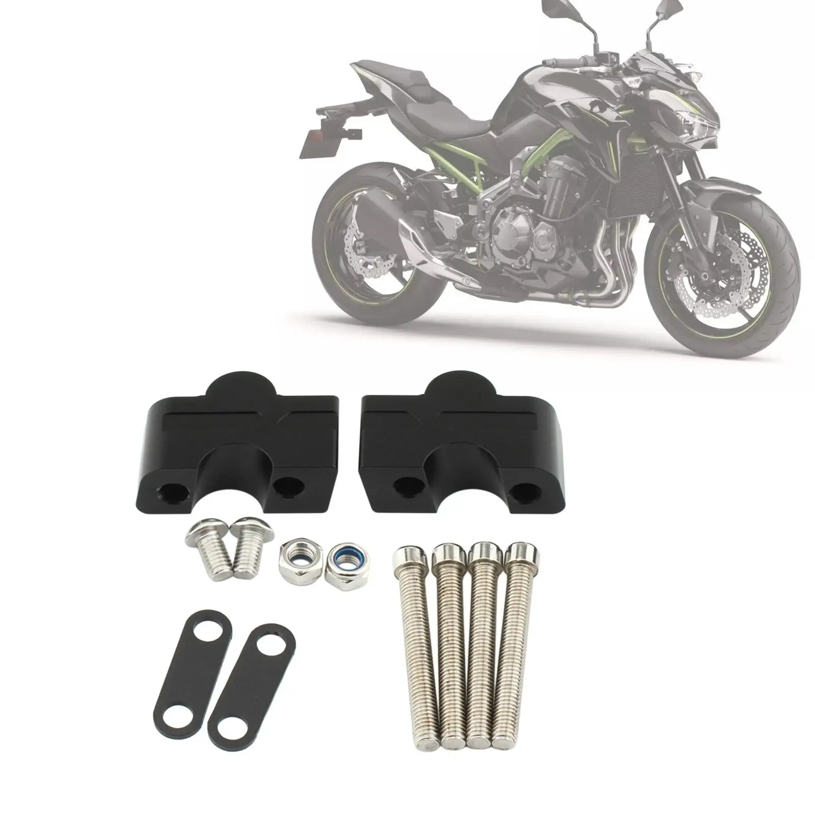 Motorcycle Handlebar Risers Accessories with Screws Aluminum for er-6N er6N