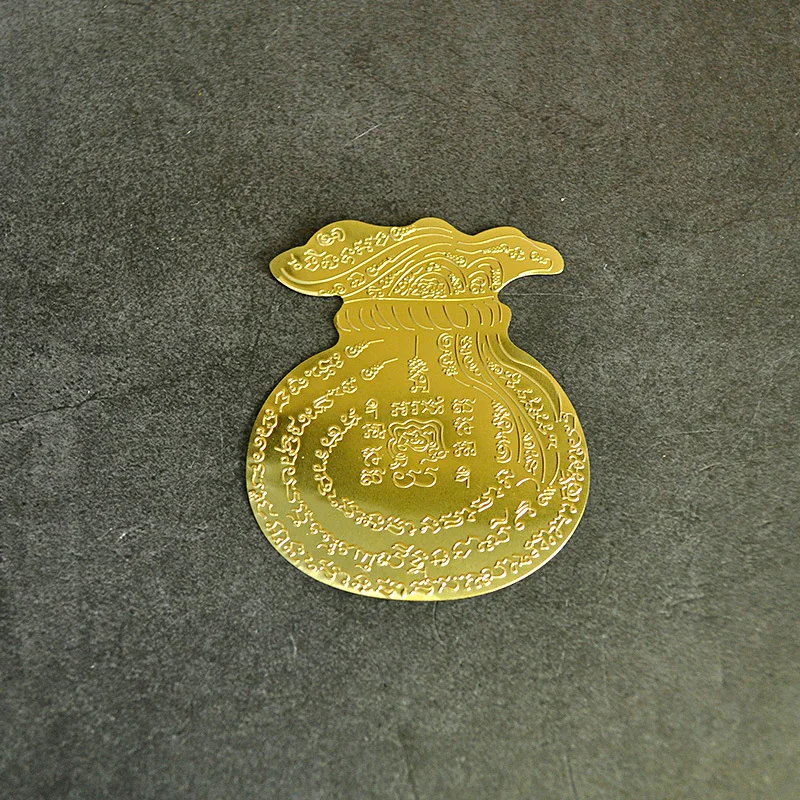 

Custom. Thai Specialty Crafts Phone Metal Stickers Gold-Attracting Gourd Money Bag Metal Card Decoration