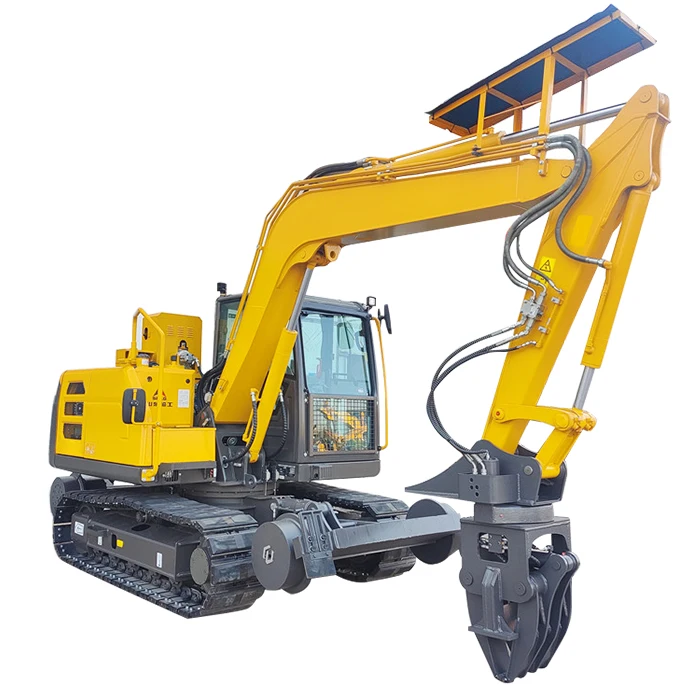 Bagger in Lotusform, hocheffizienter Stahlgreifer mit fünf Blütenblättern, Hebe-Halteimer zum Baggern und zum Entladen von Kohle