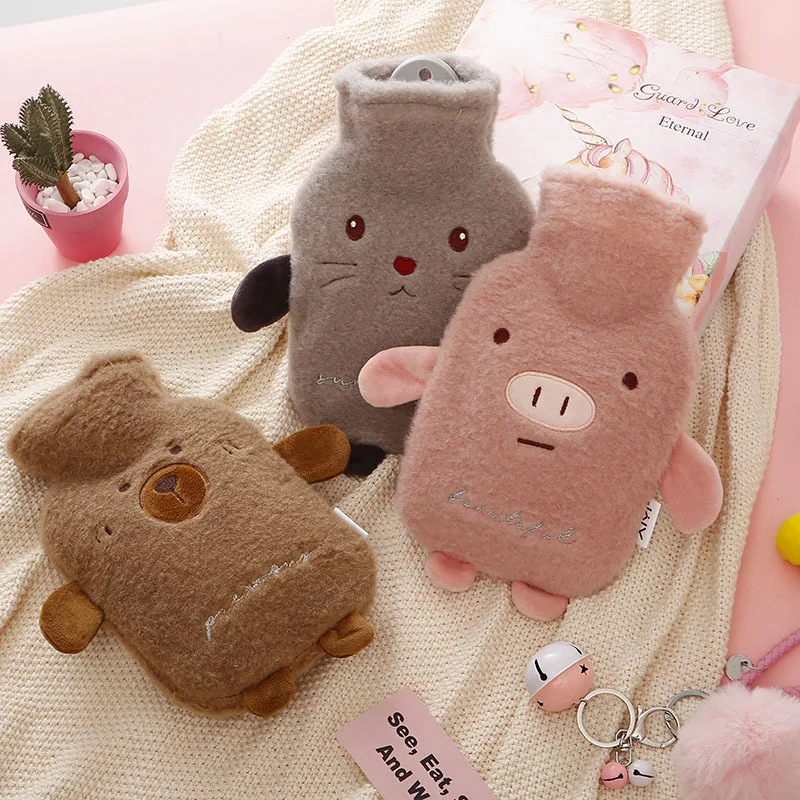 

Plush water hot water bag filled with water warm hand treasure cartoon warm water bag three-dimensional pig hot water bag