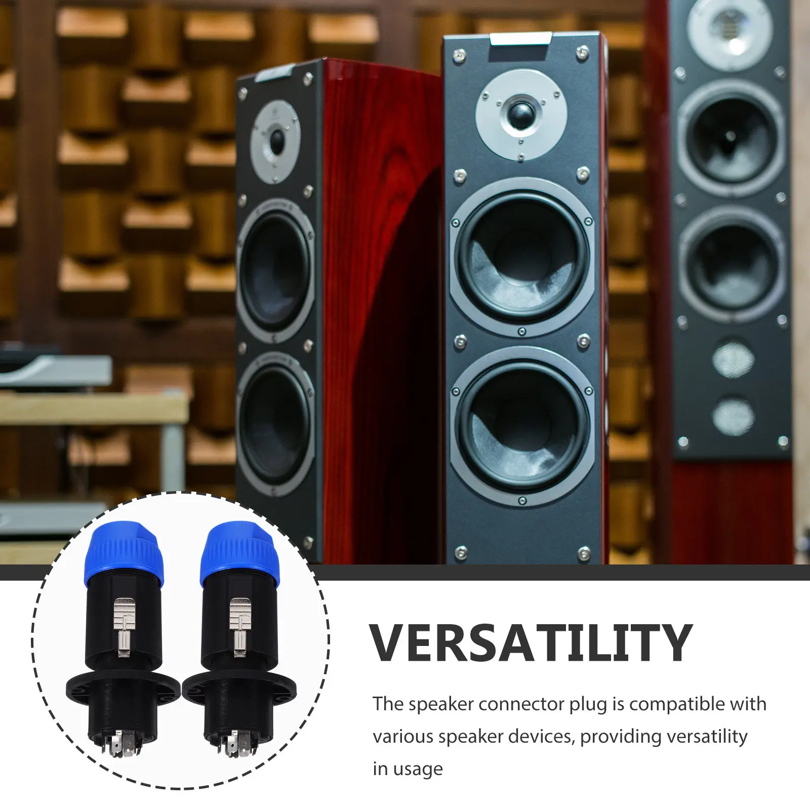 

Комплект из 8-контактных разъемов для акустических систем: 8-контактный гнездовой разъем для панельного монтажа, аудиокабельный соединитель для домашней студии и профессиональных звуковых систем