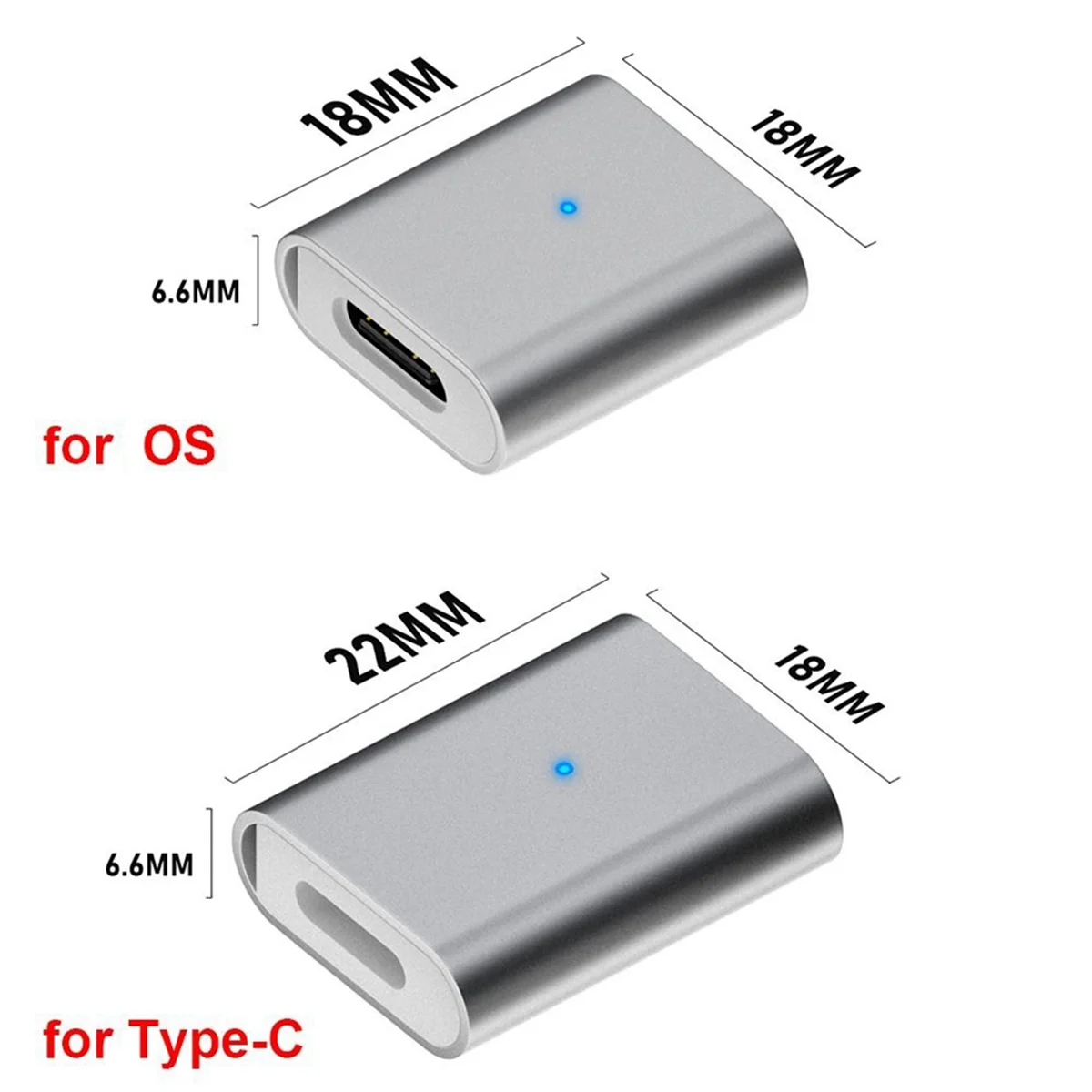 USB Type-C/Lighting to 3 Pin Converter Quick Charge Indicator Light Charging Adapter for Laifen Electric Toothbrush