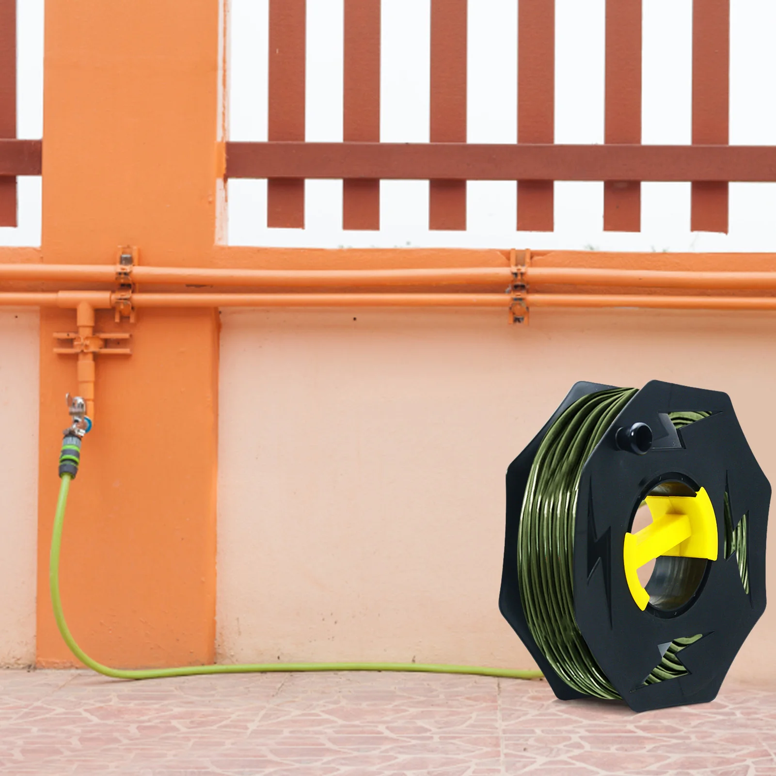 Organizzatore di immagazzinaggio della bobina del cavo di prolunga robusto avvolgitore del cavo di prolunga in PVC con maniglia rotante centrale per il filo sfuso del negozio di Garage
