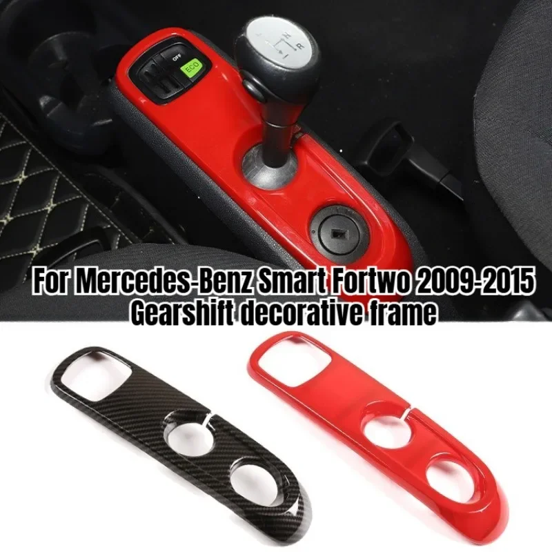 

For Smart Fortwo 2009-2015 Left Hand Drive Gear Shift Panel Frame Cover ABS Carbon Fiber Pattern Interior Trim Car Accessories