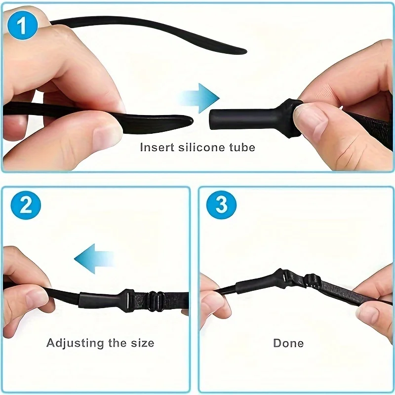 4Pack Glasses Strap-Eyeglasses Holder Strap Eyeglass String Holder Chain Necklace Rope Strap Cord Lanyard Adjustable
