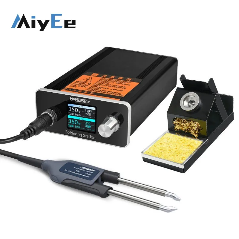 T12-X2 High Power Soldering Station with Tweezers Soldering Iron for Electronics Repairing and Maintenance