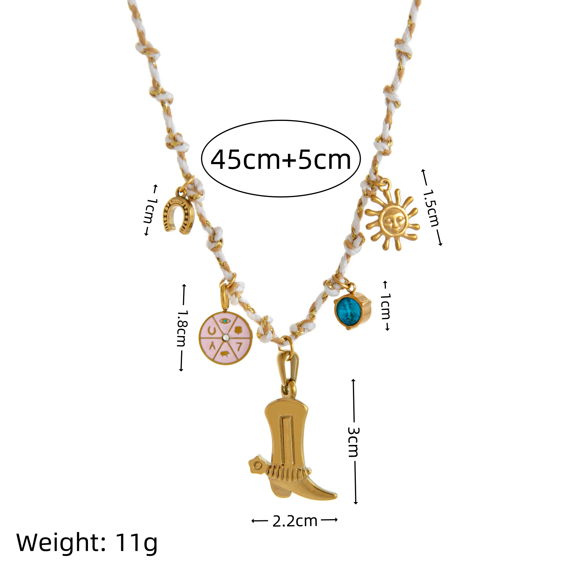 من المألوف نمط جديد الحب الشمس الدب الفلفل الحار متعدد قلادة قلادة مجوهرات من صلب لا يصدأ