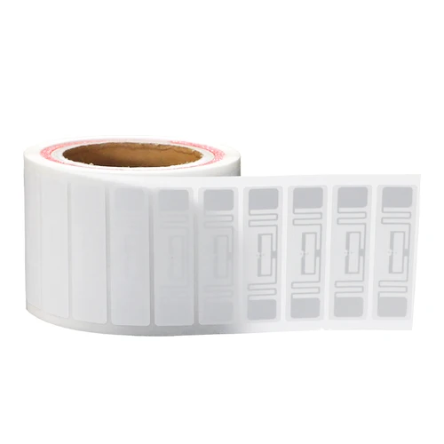 Imagen 2 del producto Etiqueta UHF de rango de lectura de 10M, etiqueta autoadhesiva RFID pasiva de 73*20mm, etiquetas RFID UHF para gestión de inventario