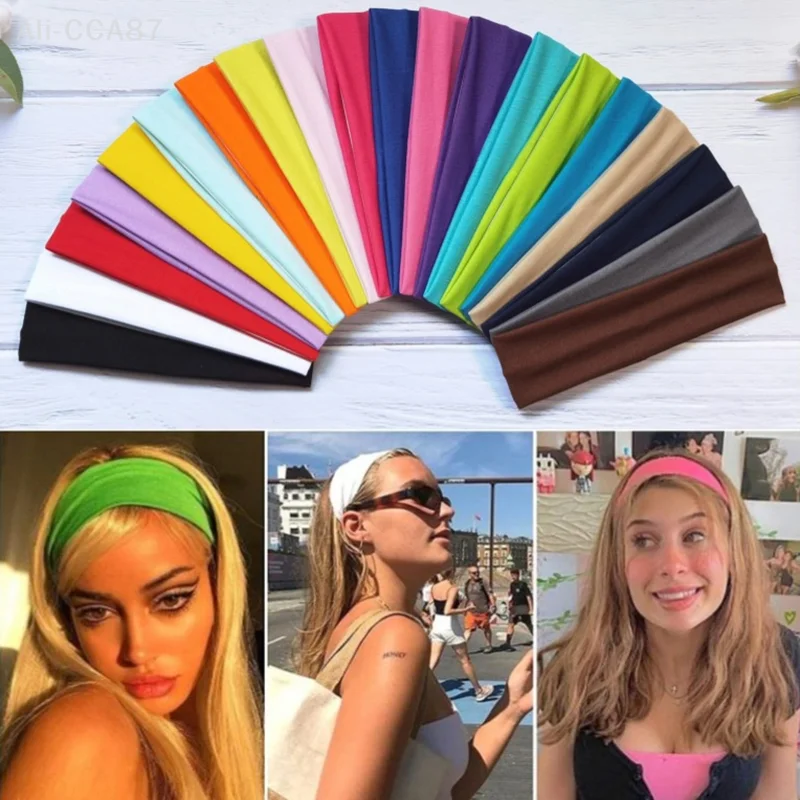 

Sport Yoga Headbands Fashion Soft Elastic Cotton Sweatband Yoga Stretchy Headband