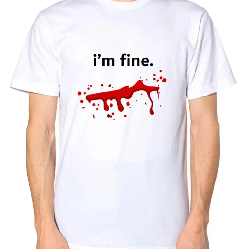 Camiseta con salpicaduras de sangre falsa, camiseta divertida y fresca