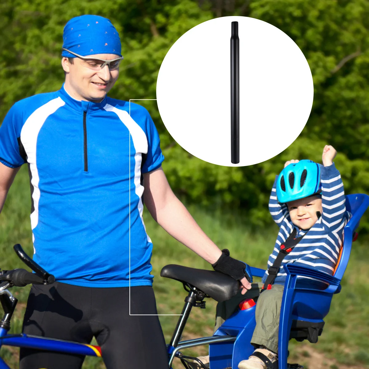 

Practical Bike Seat Post Durable Aluminium Alloy Easy Use Install Convenient for Most Bikes Bike Seat Post
