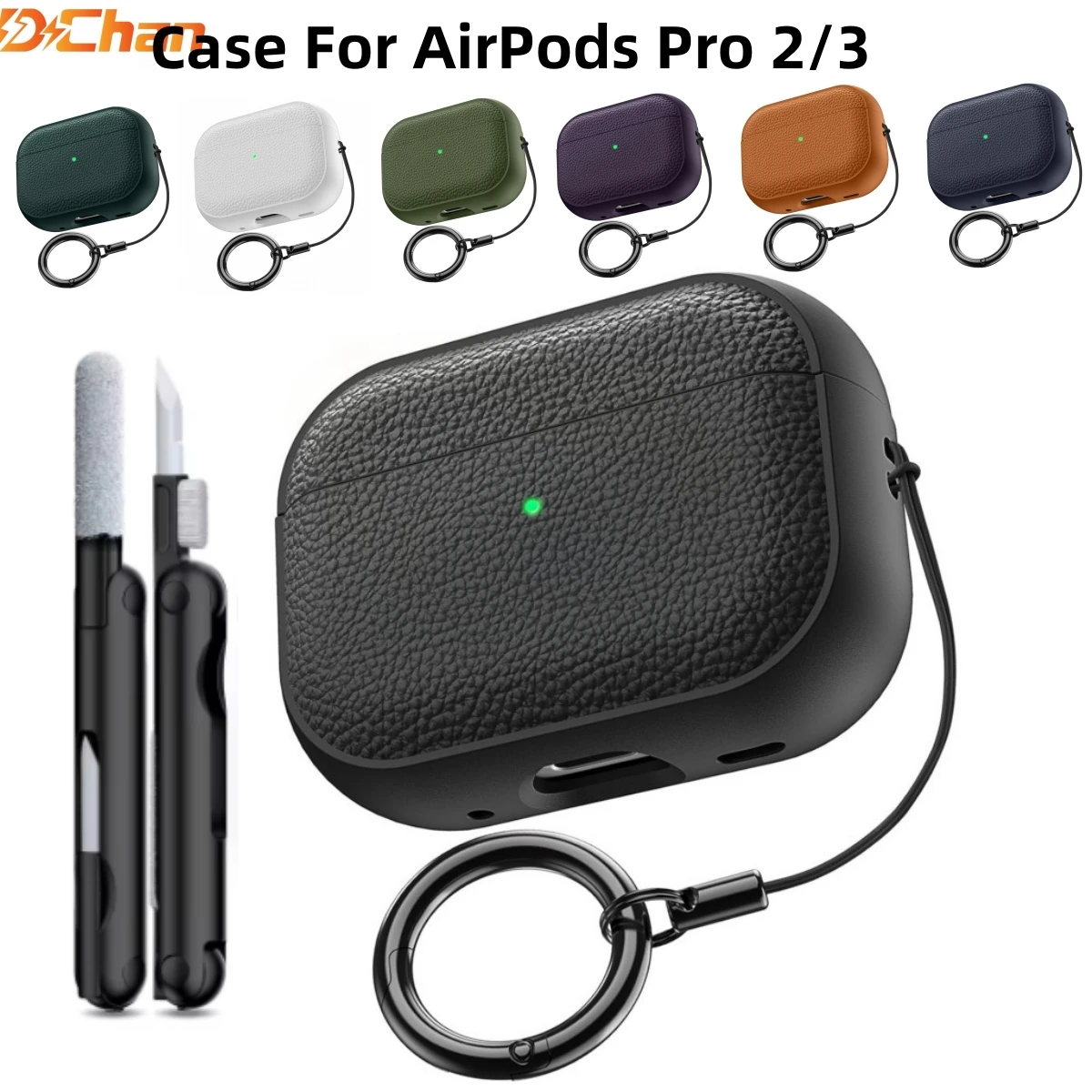 Case for AirPods Pro 2nd/3rd Generation with Lanyard and Cle